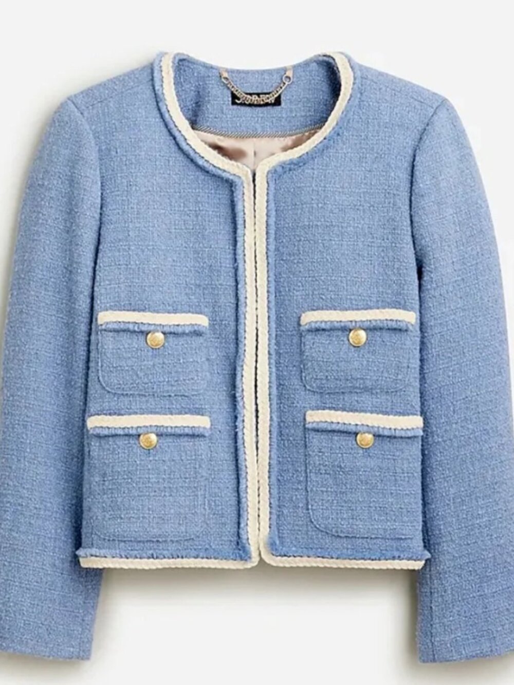 J. Crew Frances Lady Jacket in Maritime Tweed Worn Once - Size 8